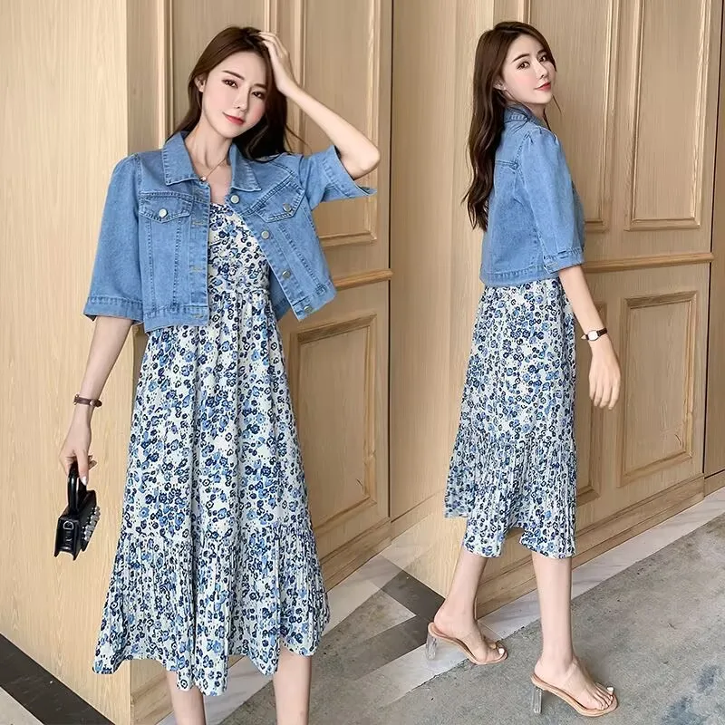 

Jackets Women Basic Solid Vintage Crops Trendy Turn Down Collar Female Outwear Half Sleeve Denim Fit Mujer Ropa Harajuku Street