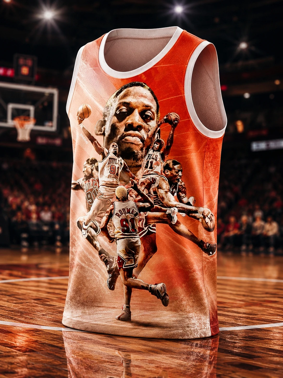 Colete de Basquete Rodman Action Collage Modelo 91 Mais Recente 2026, Colete Unissex com Estampa 3D Familiar, Top Casual de Moda para Fãs