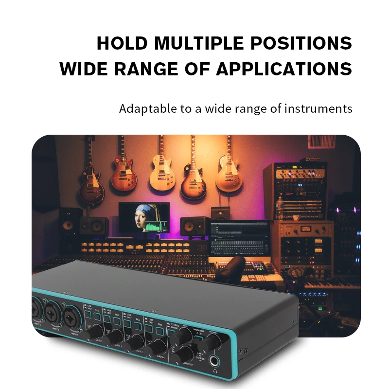 MIS-UMC404HD USB 2.0 واجهة الصوت كارت الصوت واجهة USB عالية الجودة مع مضخم ميكروفون لتسجيل واجهة MIDI
