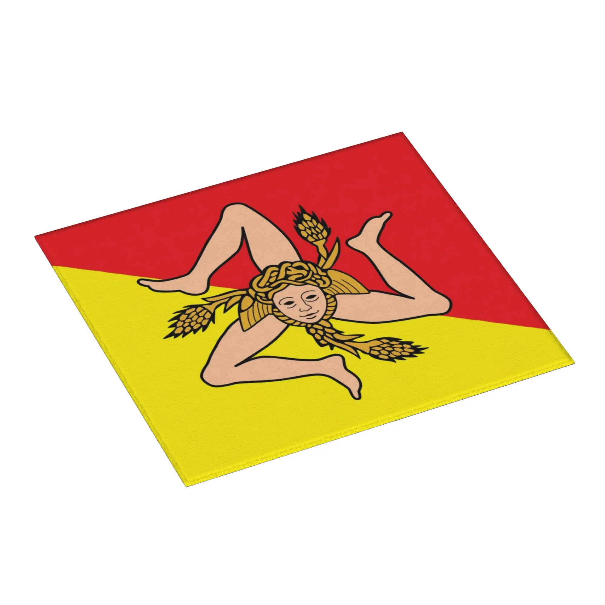 Drying Mat For Kitchen Italian Island Sicily Flag Water Absorbent Waterproof Sicilian Bandiera Kitchen Counter Protector Mat