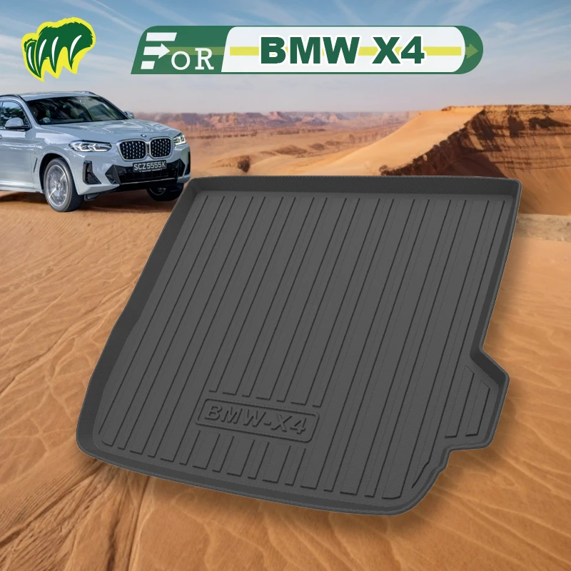 

For BMW X4 2020 2021 2022 2019-2023 Custom Fit Car Trunk Mat All Season Black Cargo Mat 3D Shaped Laser Measured Trunk Liners