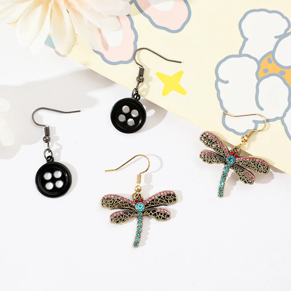 أقراط كورالاين آند ذا سيكريت باب أدر ستون التأثيرية بتلات غير منتظمة بسيطة للنساء إكسسوار مجوهرات للحفلات الفريدة