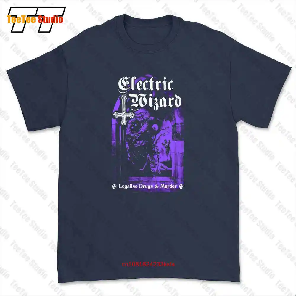 Electric Wizard Dopethrone Sludge Metal Band Stoner Rock Logo T-shirt Tee Z4WU