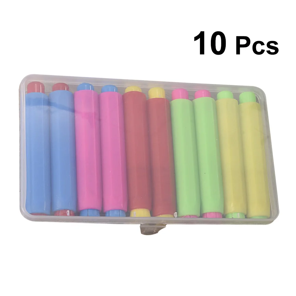 10 قطع من حامل البلاستيك للأطفال لتخزين الطباشير صديق للبيئة للمدرسة والمنزل أداة الكتابة للأطفال مجموعة مشابك الطباشير #4