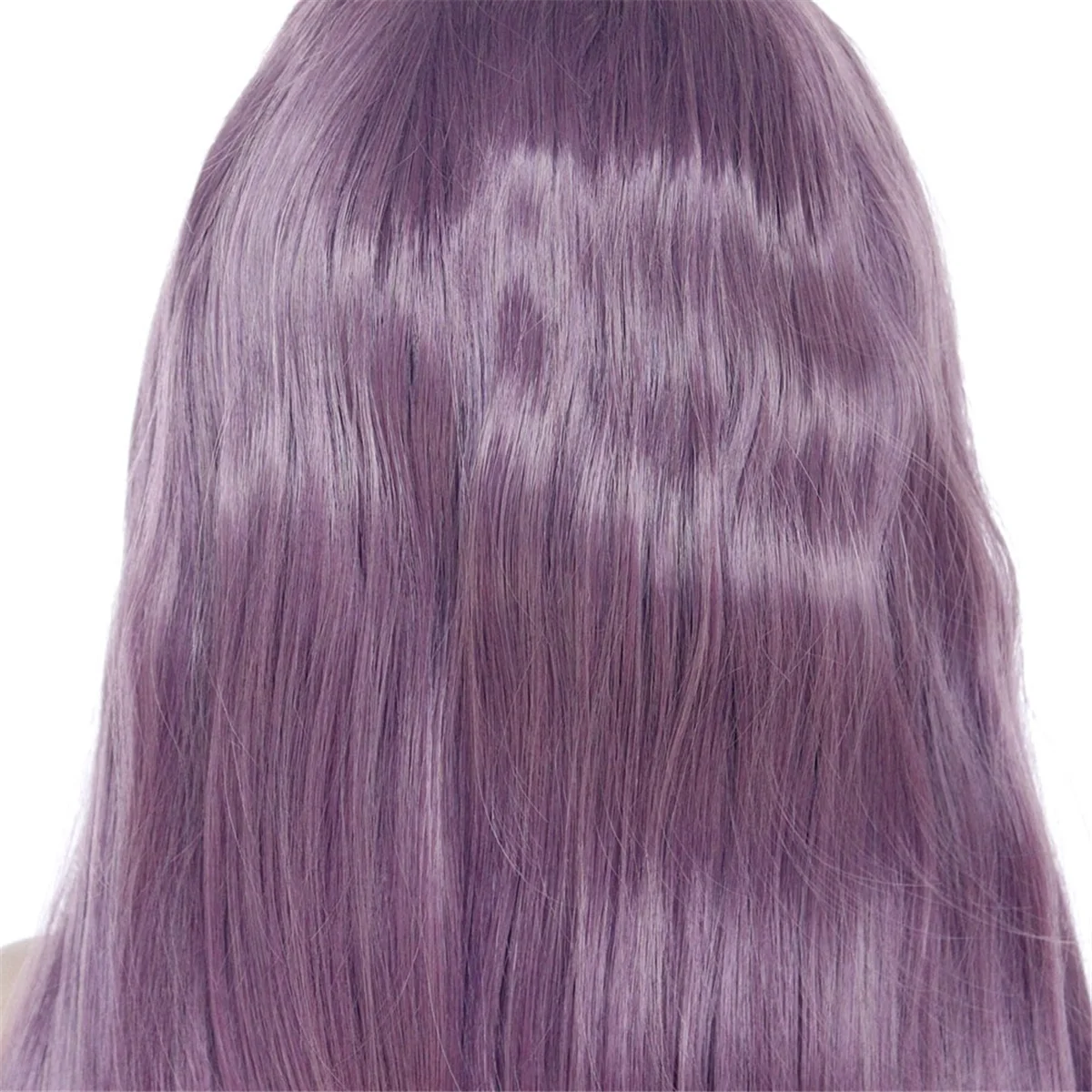 Peruca sintética com laço frontal para mulheres, perucas de onda longa, cosplay, cabelo natural, resistente ao calor, roxo, 22"