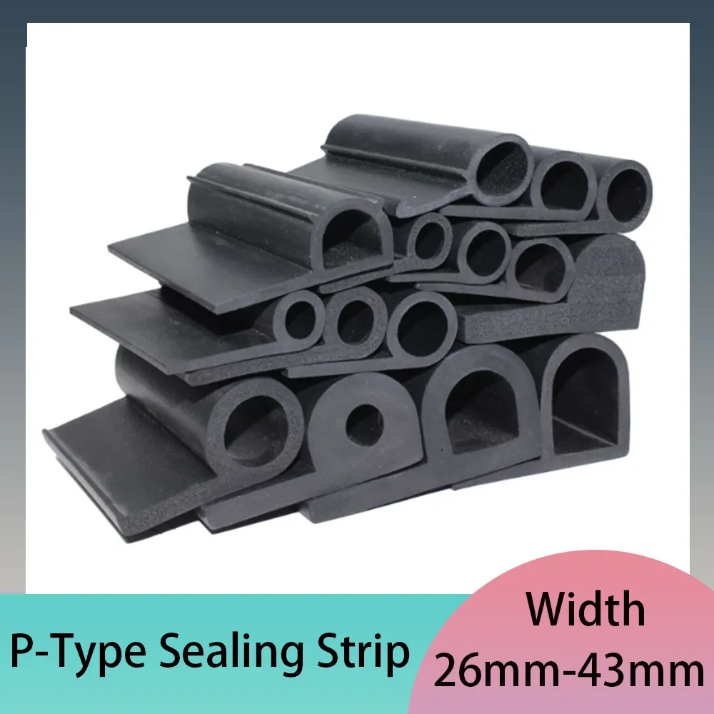1 Meter P-Type Rubber Sealing Strip Width 26mm-43mm 9-Shaped Water Gate Grain Storage Water Retaining Rubber Sealing Strip