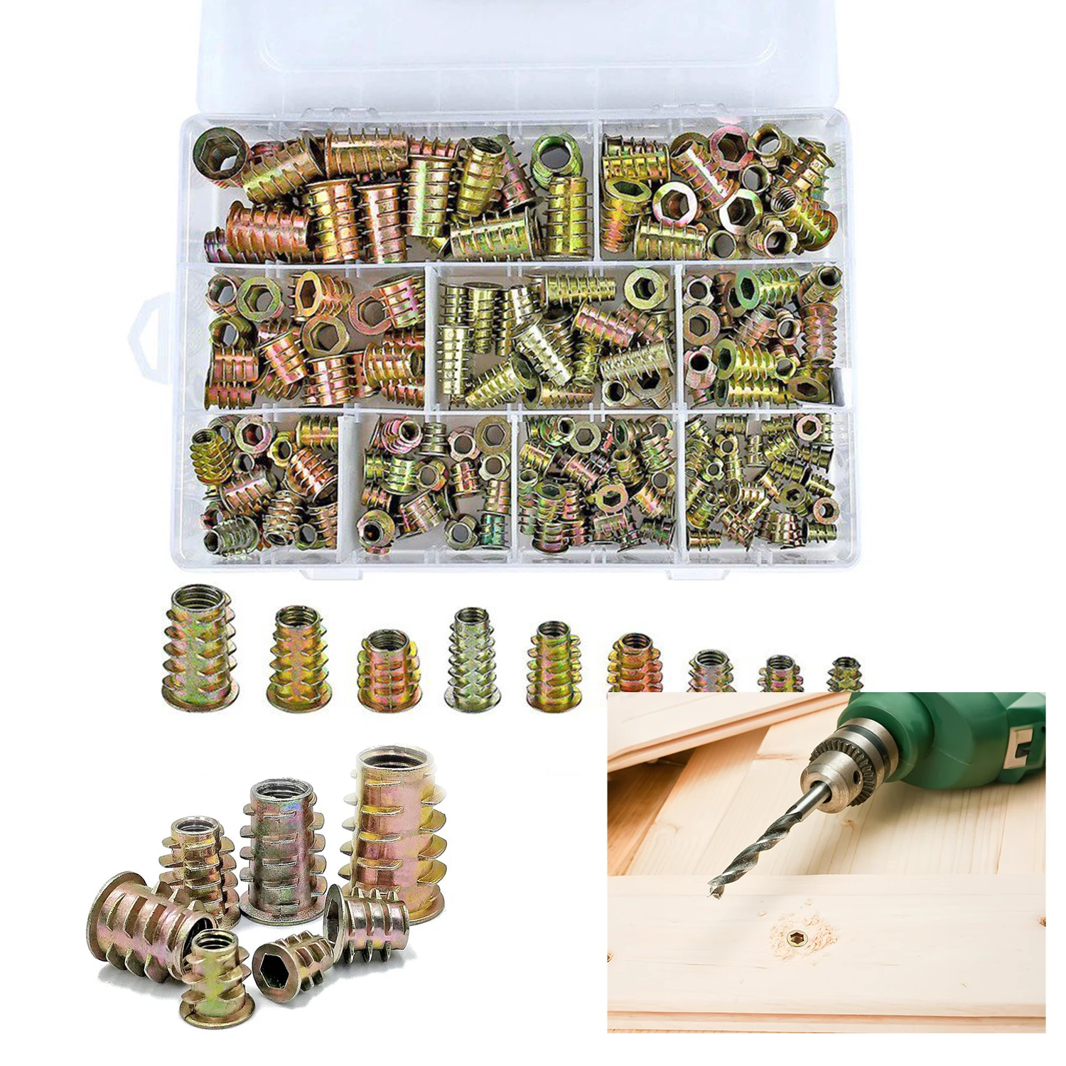 267pcs Hex Drive Threaded Inse - Furniture Hardware Threaded Inserts review and price
