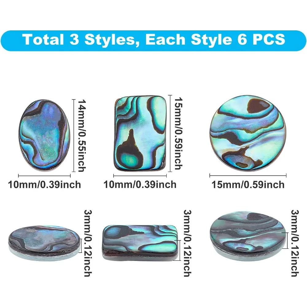 Colorful Natural Abalone Shell Cabochons Natural Shell cabochons for Jewelry Making