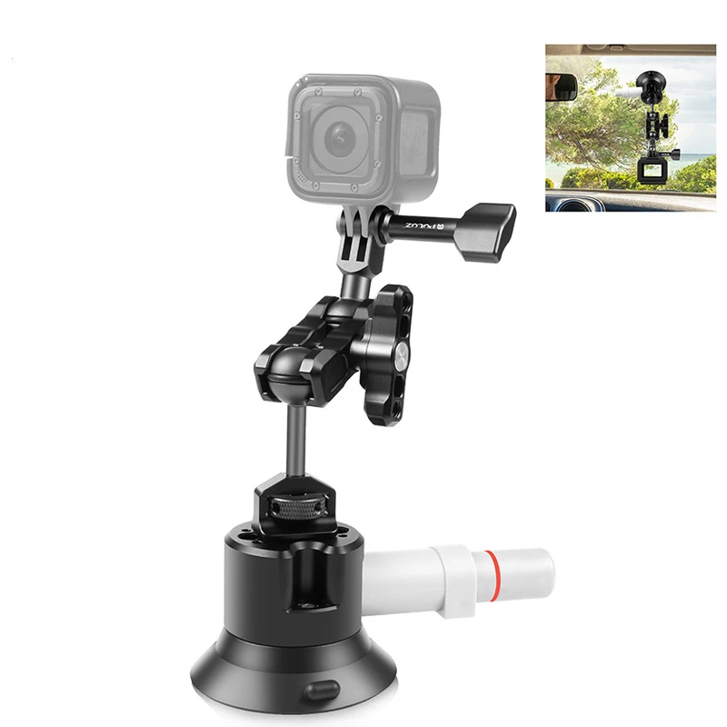 

Magic Arm with Pump Suction Cup Aluminum Alloy Mount (Black)