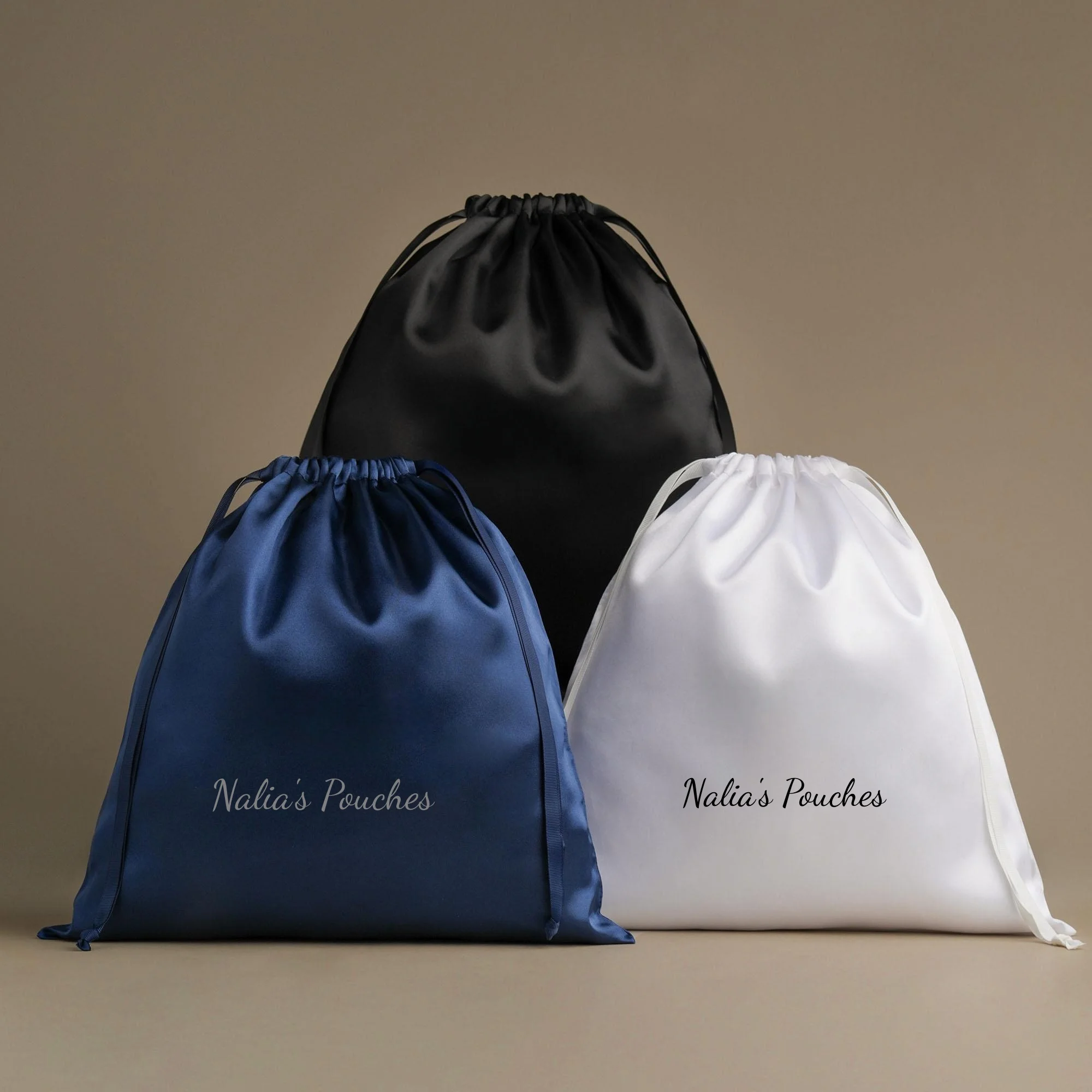 

Custom Logo Colorful Silk Satin Jewelry Pouches for Clothes Cosmetics Necklace Earrings Wedding Gift Package