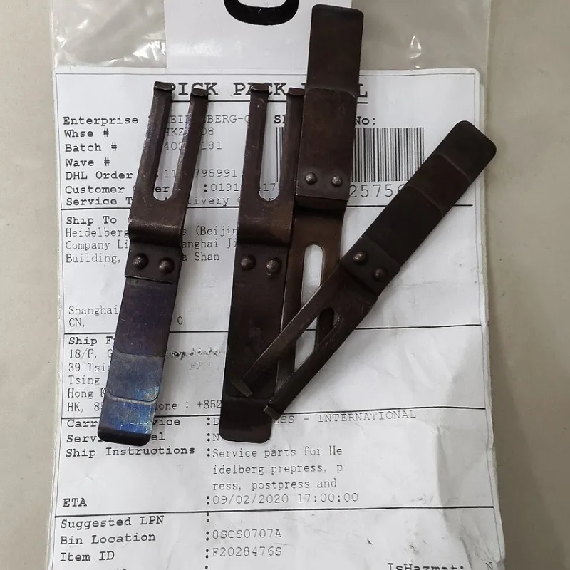 Parts for F2.028.476S Heidelberg Press Parts SM102 CD102 Machine Paper Separation Steel Sheet, Press Sheet