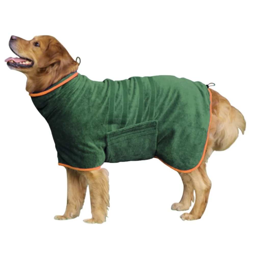

Dog Drying Coat Fast Drying Dog Towel Robe Microfiber Super Absorbent Pet Bathrobe Adjustable Coat Pet Bath Robe Towel