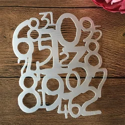 13*13cm Irregular Numbers Background DIY Layering Stencils Painting Scrapbook Coloring Embossing Album Decorative Template