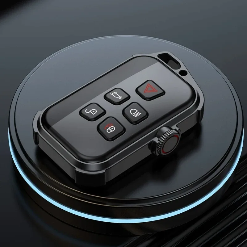 Aluminum Alloy Key Fob Cover for Jaguar XEL, Luxury Hard Shell Car Key Case Anti-Scratch Drop-Resistant Metal Key Holder
