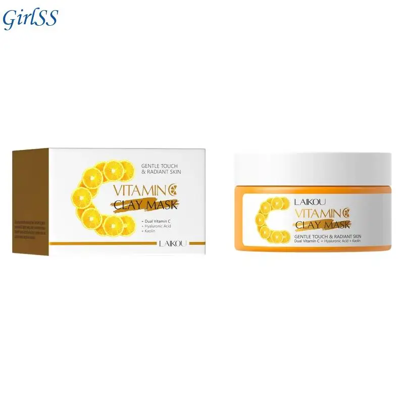 Vitamin C Clay Mask 100g For Dull Skin Enhancement With Deep Pore Cleansing And Oil Control Solution T4MB