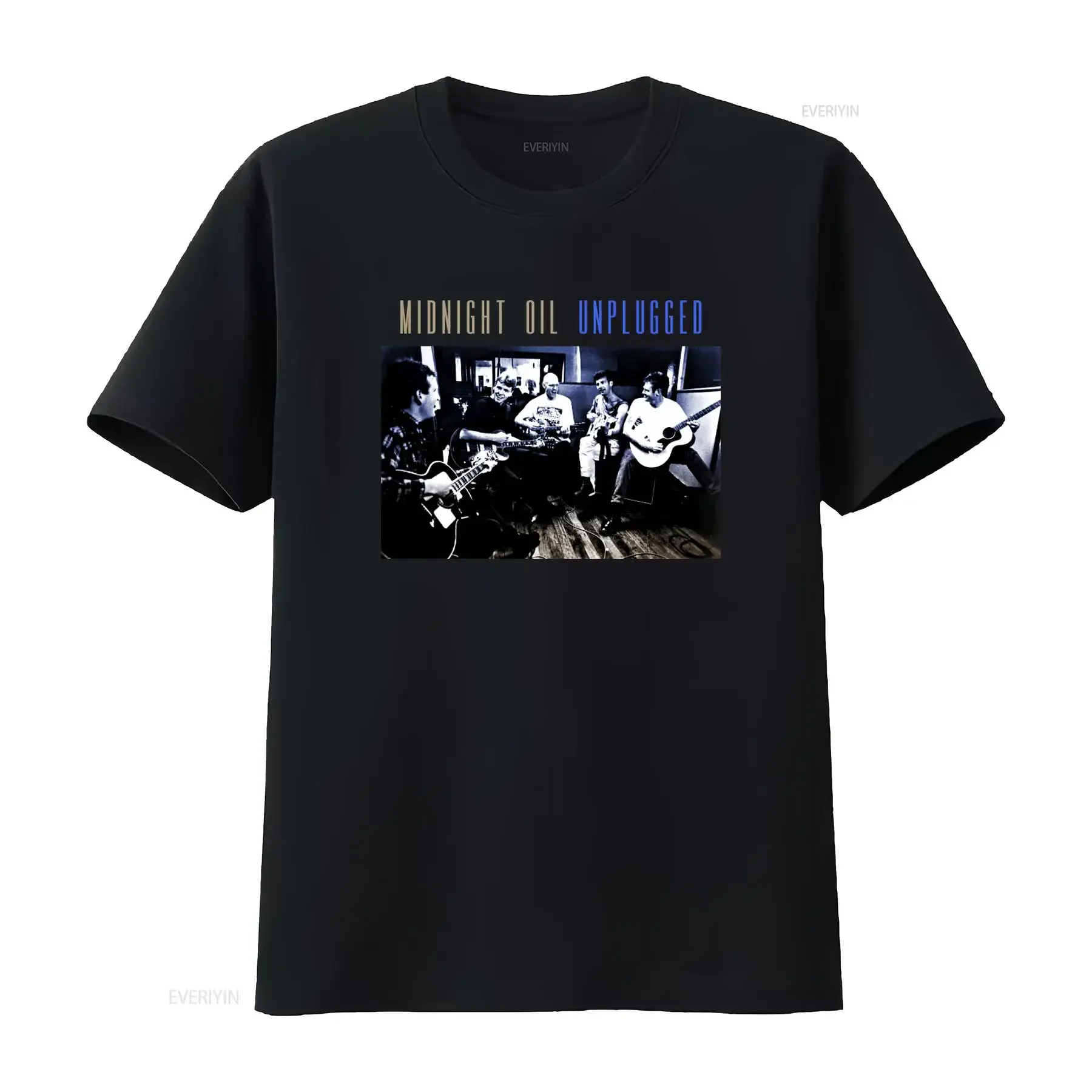 Midnight Oil Band Unplugged Performance Heavy Cotton Black T Shirt For All Sizes vintage Washed Stretched Slightly