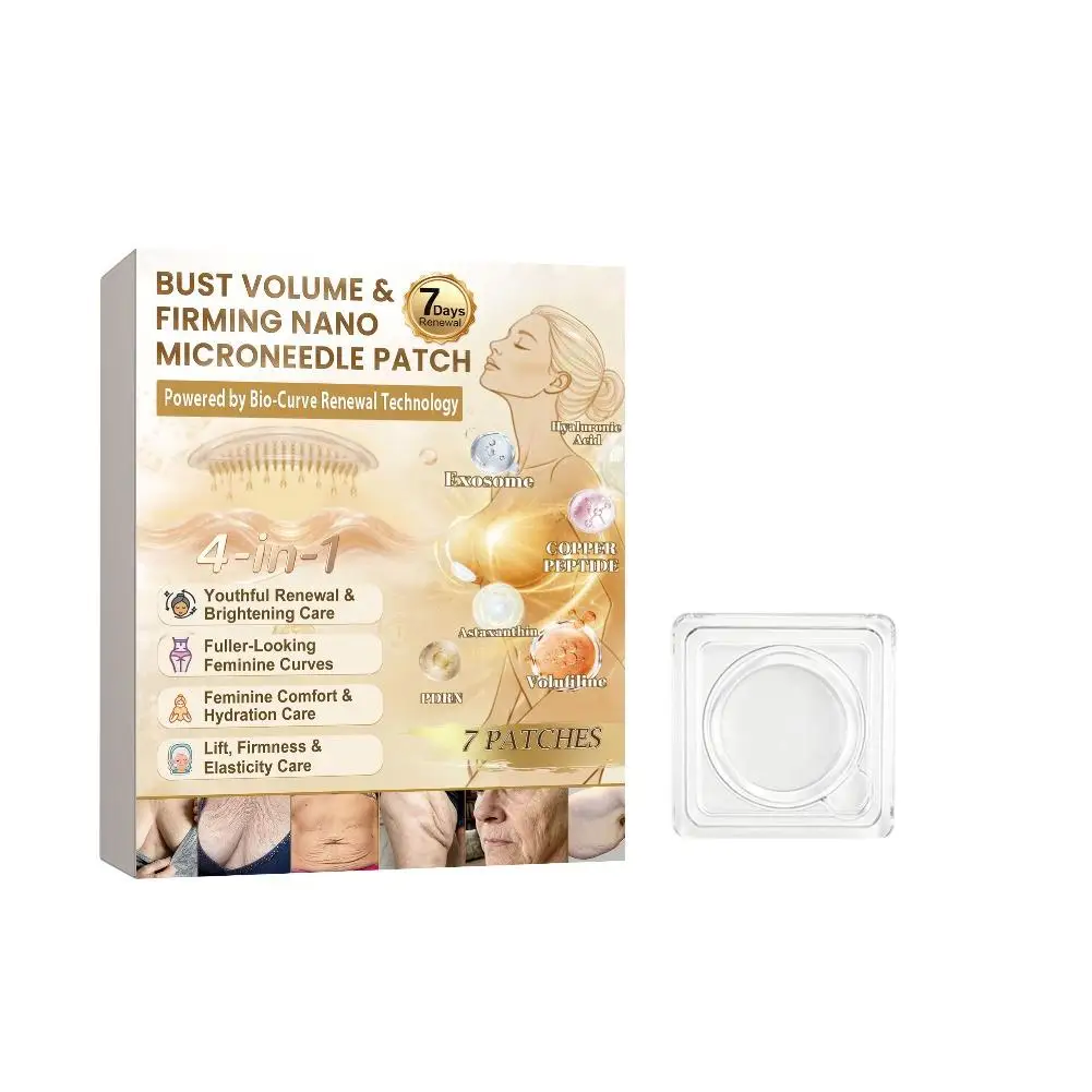 Nano Microneedle Patch Bust Firming 7pcs Tocopherol Ginger Root Oil Deep Hydration Brightening Daily Use
