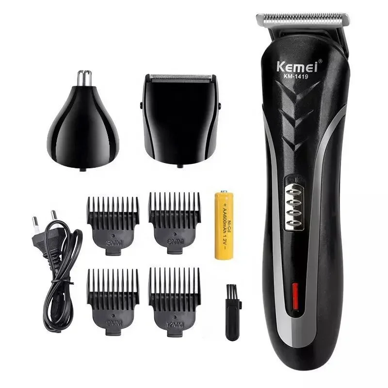 

Kemei Rechargeable Electric Hair Clipper KM-1419 Men'S Household Shaver hair trimmer and nose trimmer 3 in 1