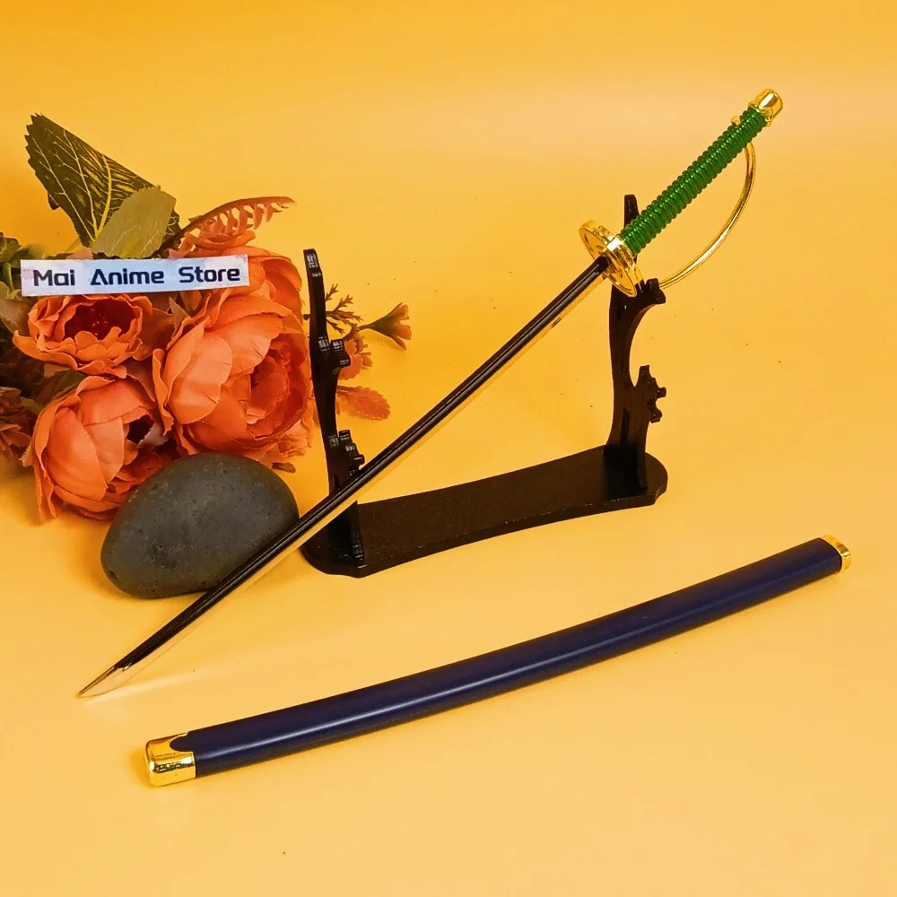 

10-дюймовый черный ророноа Зоро Катана Железный нож ниндзя Оригинальная самурайская сабля Металлические аниме-штанги Реальный размер Katana Unsharp Игрушка в подарок