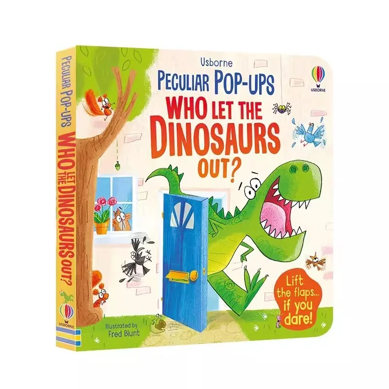 

Usborne Pop-UPS Who Let The Dinosaurs Out Picture Book 3D Flap Picture Book Bedtime Story Books Kids Learning Toy