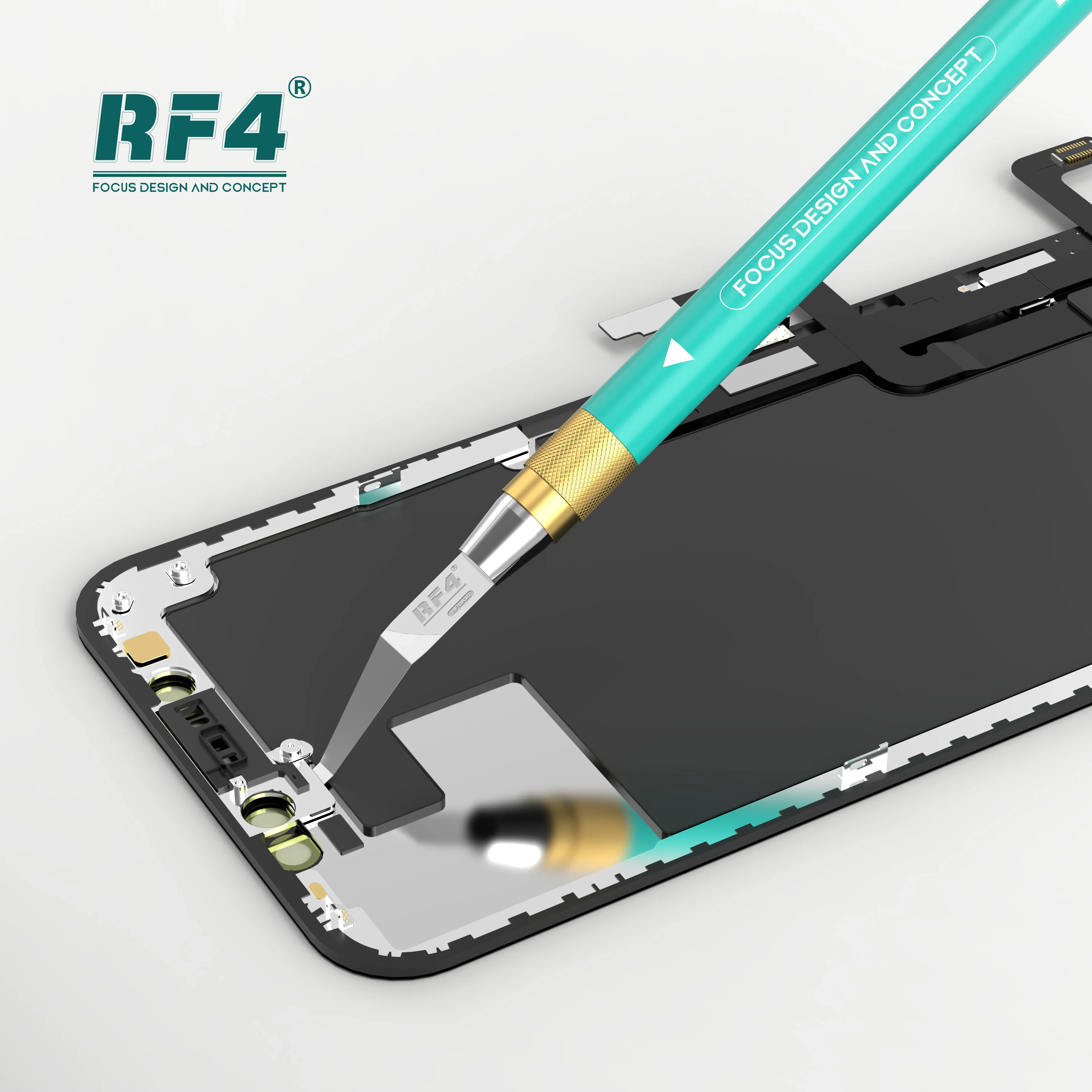 Rf4 RF-KB11 3d Mes En Lijm Verwijdering Borstel Tin Schrapen Chip Cpu Ic Harde Schijf Gelaagd Mes Rand Schrapen Zelfklevende Mobiele Telefoon