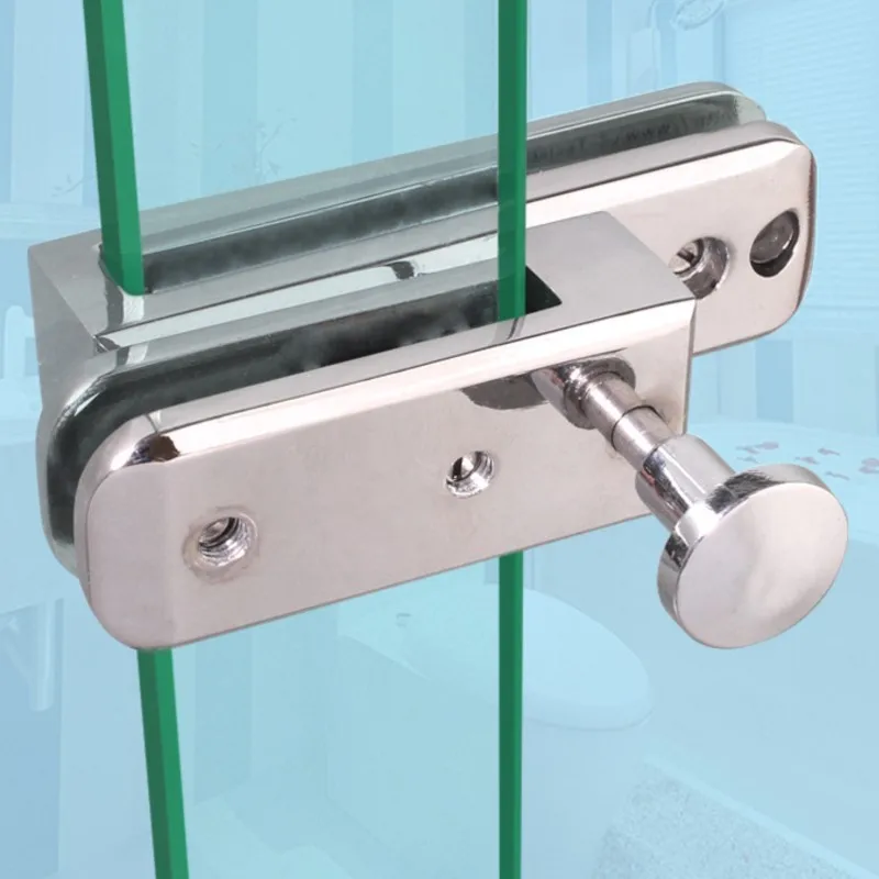 

Bathroom Glass Sliding Door Lock 7-Hole Glass Lock Shower Room Glass Door Limit Lock Latch