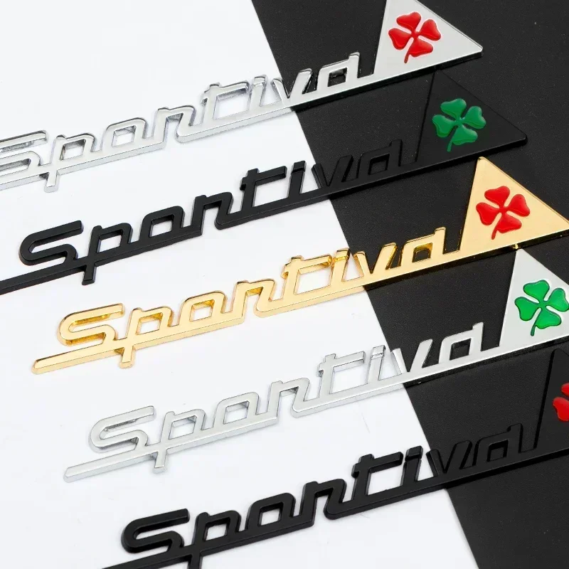 Metal Car Side Window Sticker Accessories for Alfa Romeo Alfa Romeo 159 156 147 4C Giulia Stelvio Giulietta Mito SPORTIVA Logo