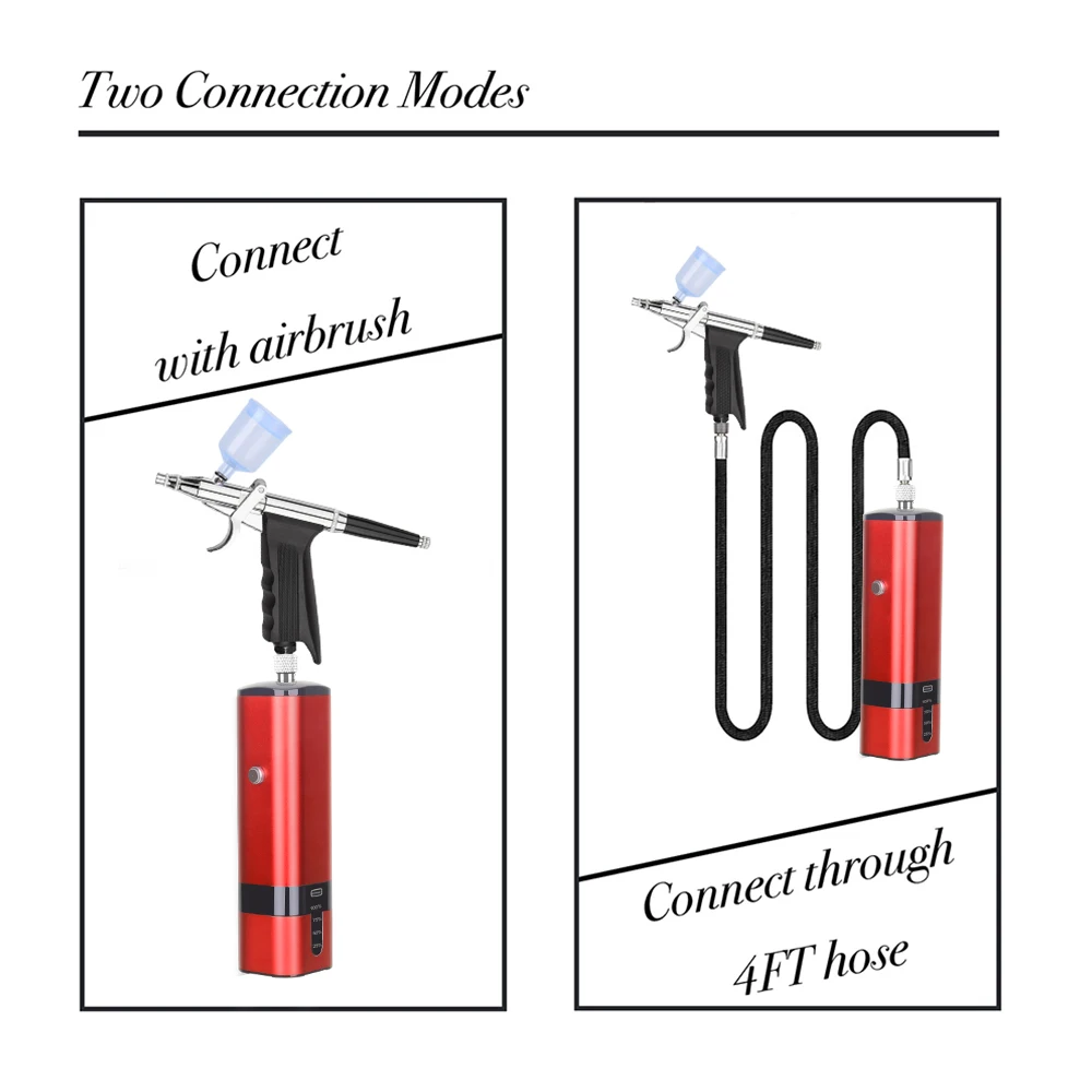 Personal Mini Cordless Airbrush With Compressor Set High Pressure Super Works Mineral Car Art Design Nail Graffiti Graphic Kit