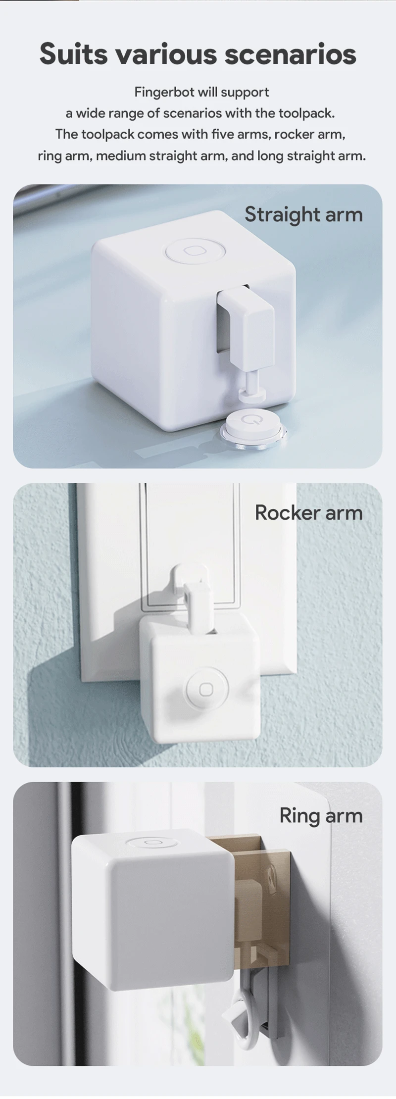 Zigbee Smart Fingerbot Plus Schalterknopf-Drücker Touch-Arme Fingerbot für Tuya Smart Life Steuerung Kompatibel mit Alexa Google Alice – Detail 10