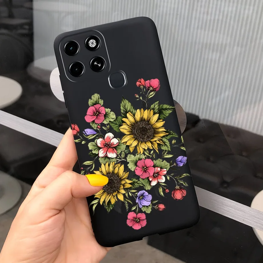 For Infinix Smart 6 Case Cute Cactus Cartoon Dragon Painted Cover 6.6\'\' Soft Silicone Phone Case For Infinix Smart6 X6511 Cover