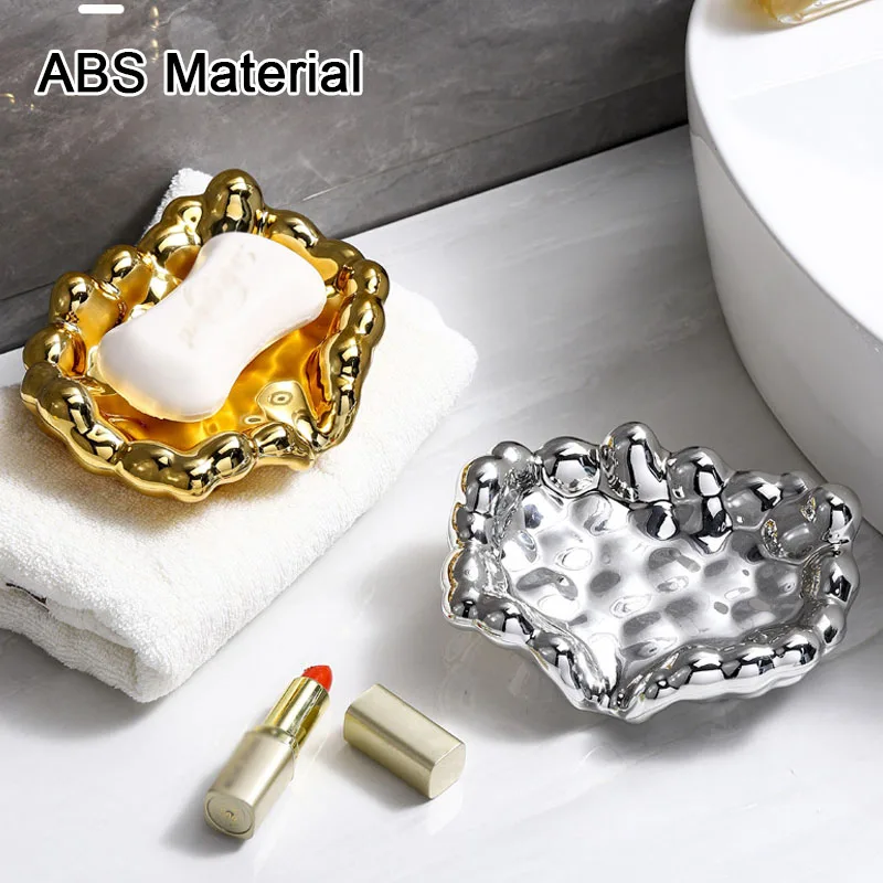 Cloud Shape Soap Box Bathroom Draining Soap Dish Light Luxury Soap Holders for Bathroom Washbasin Countertop