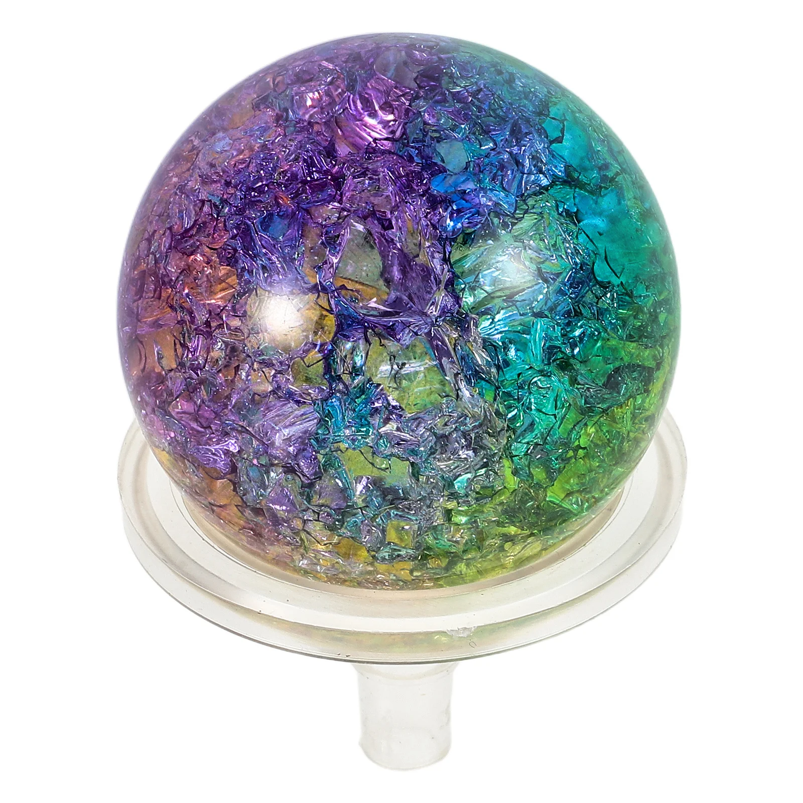 1Set Decorative Ice Cracked Glass Sphere Ball Multi-Functional Glass Globe for Aquarium Bonsai Fountains Home Office Decor