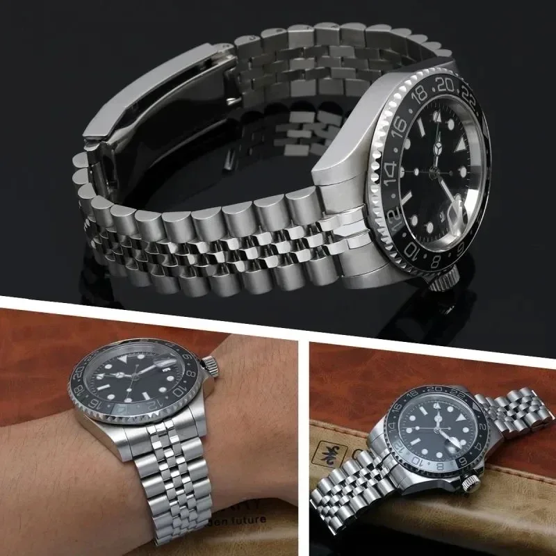 904 Jubilee Watch Bands For Rolex Sub GMT Yacht Daytona Watch Strap Luxury Bracelet Mod Parts Replacement Accessories 20mm