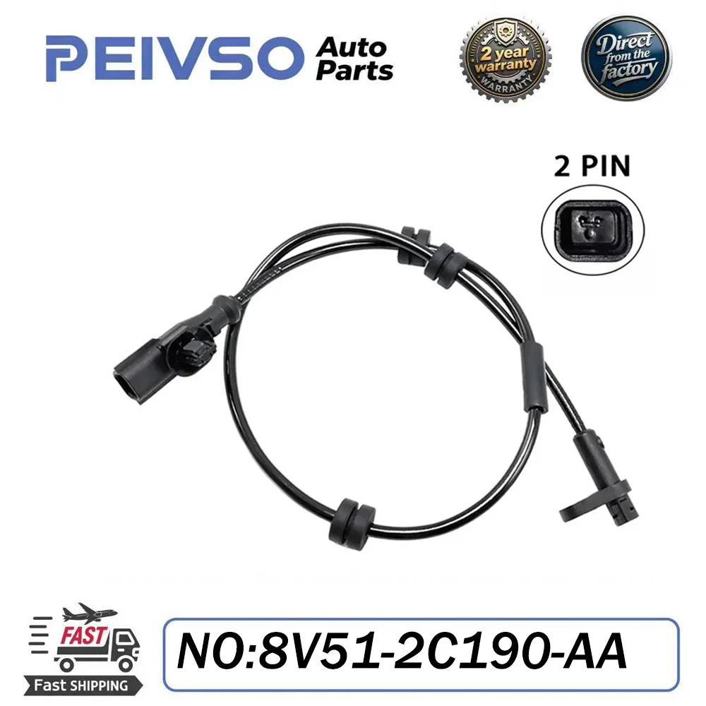 Sensor de velocidad de rueda ABS trasero 8V51-2C190-AA 8V512C190AA 8V512B372AC para Ford Ecosport Mk2 Fiesta Mk6 KA Hatchback KA+Saloon