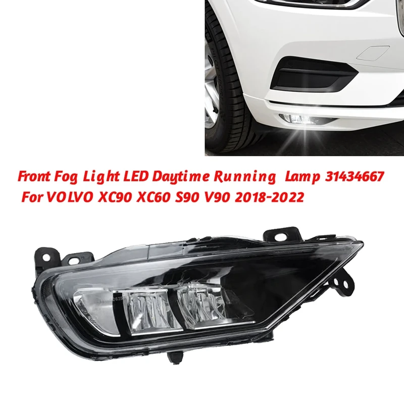 

Front Anti-Fog Light LED Driving Lamp For VOLVO XC90 XC60 S90 V90 2016-2022 LED Daytime Running Light