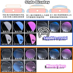 For Casio MDV-106 Sapphire crystal MOD MDV106 Double Dome Divers Watch Lens watch Parts Single Mineral glass Men With calendar