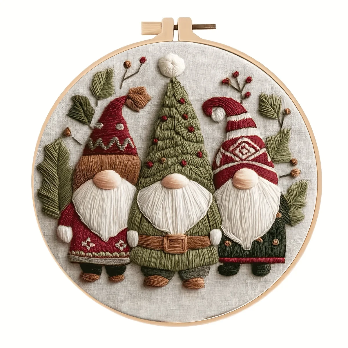 Das DIY-Materialpaket-Set mit Weihnachtsmuster und Handstickerei, ausgestattet mit einem englischen Leitfaden und Anleitung, ist etwas Besonderes – Detail 15