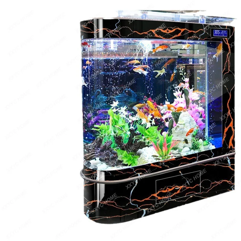 

Fish Tank Living Room Home Medium Aquarium Long Ecological Floor Screen Fish Tank Decoration Ornaments