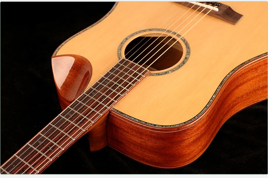 Oriental Cherry high end 41 inch cutaway all solid acoustic guitar with wholesale price guitar factory direct