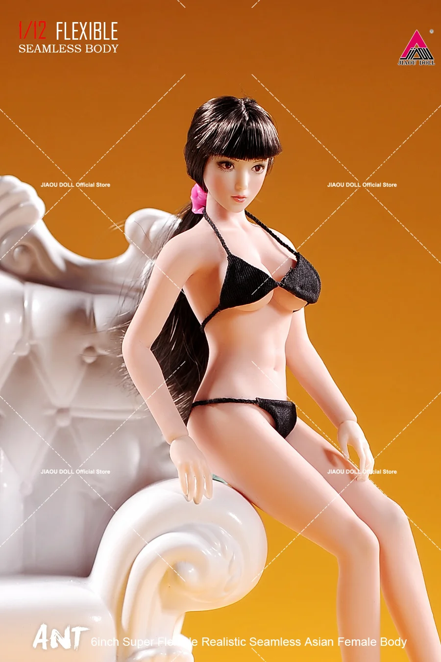 Ant t305 1/12 corpo super flexível sem costura com pés destacáveis 14.5cm pele bronzeada pálida soldado feminino figura de ação modelo corporal