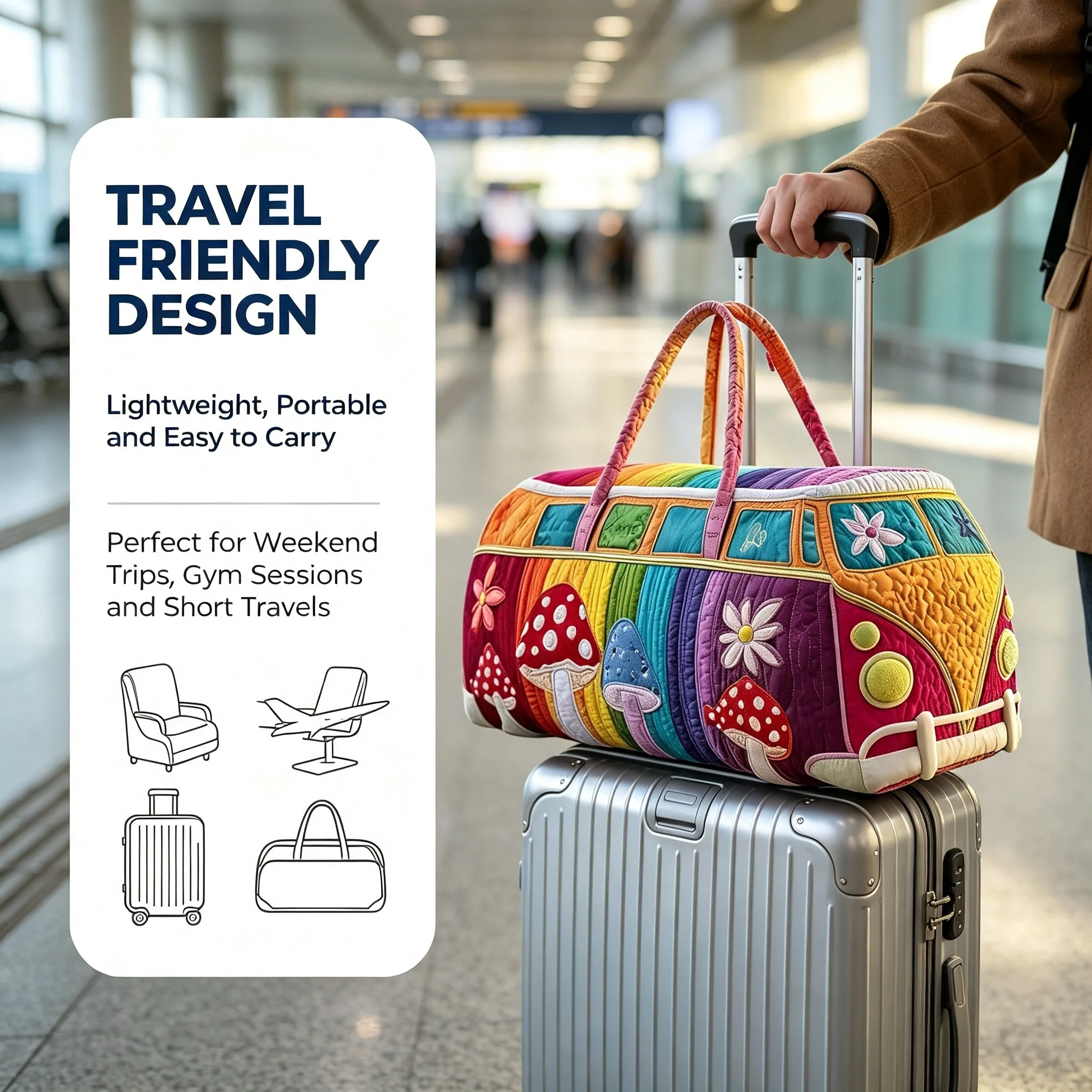 Sac de voyage imprimé coloré,  - Outdoor Adventure Holidays avis et prix