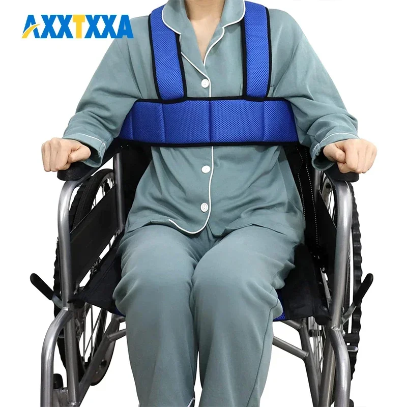 

1 шт., ремень безопасности для инвалидной коляски, поддерживающий жилет, ремень безопасности для всего тела, предотвращает наклонение или падение, удерживающий ремень на талии на груди