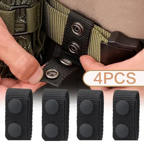 4Pcs Multipurpose Tactical Belt Buckle Heavy Duty Belt Keeper Portable Webbing Belt Equipment Accessories For Outdoor Sports
