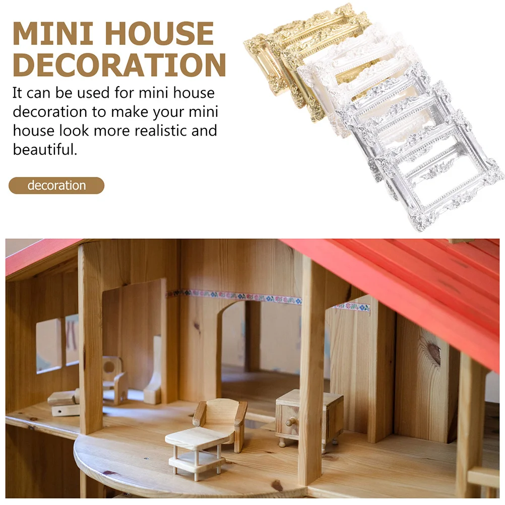 6 قطعة إطارات صور خمر صغيرة الراتنج الرجعية نمط Diy بها بنفسك الحرف جراب هاتف ديكور إطار الصورة الصغيرة الديكور ديكور المنزل الدعائم #5