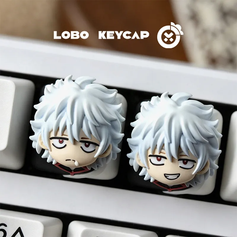 Lobo Keycap Gintama Sakata Gintoki Custom Resin Keycap Exquisite Decoration For Mechanical Keyboard Esc Anime Gift For Collector