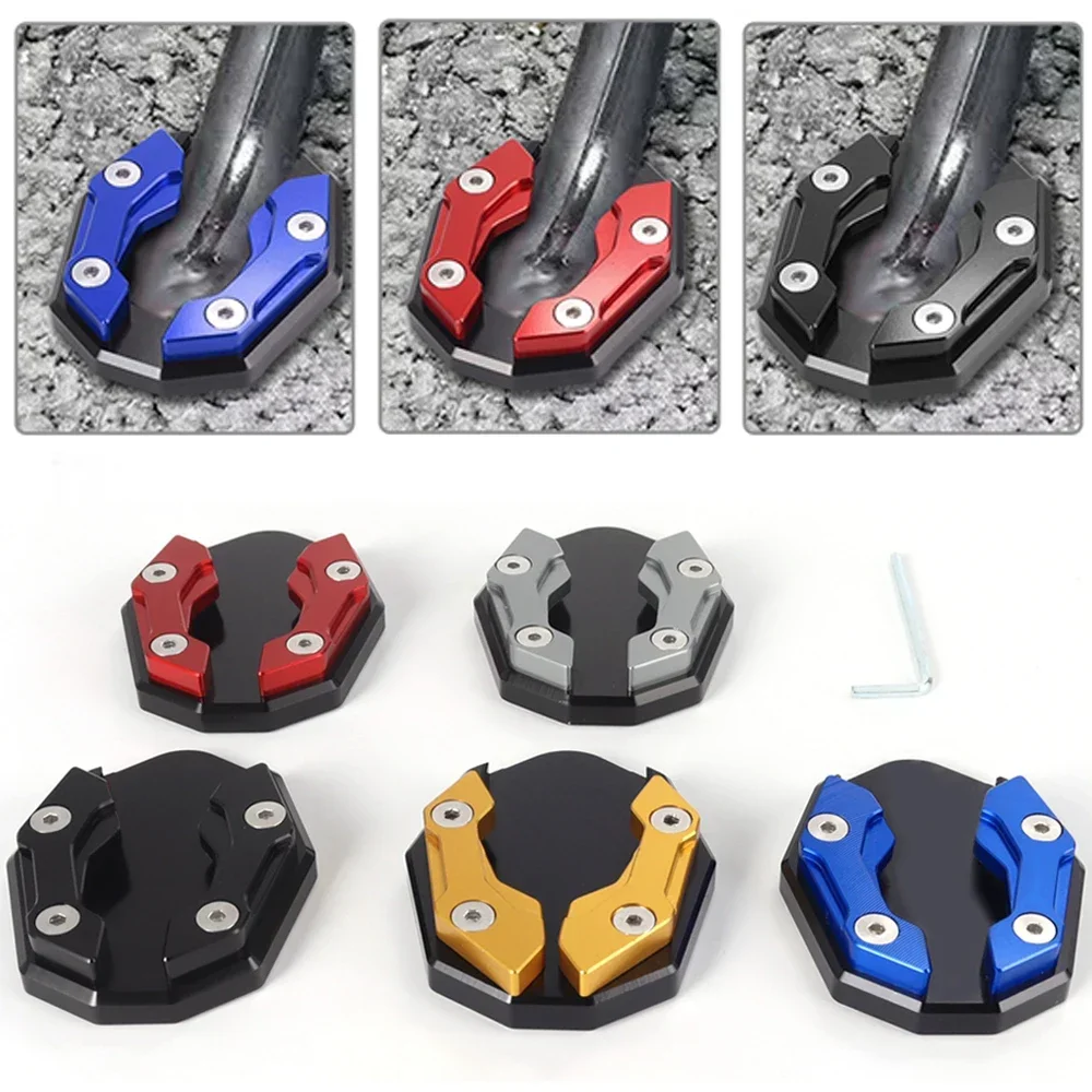Universal Enlarger Foot Extension Kickstand Support Plate for Motorbike Modification Aluminum Motorcycle Side Stand Pad