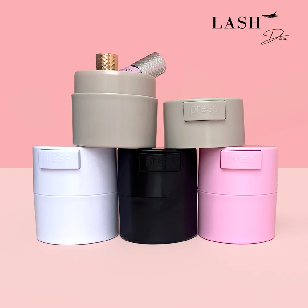 Eyelash Glue Storage Tank Container Adhesive Stand Activated Carbon Sealed Storage Holder Container Adhesive Makeup Tools Bulk