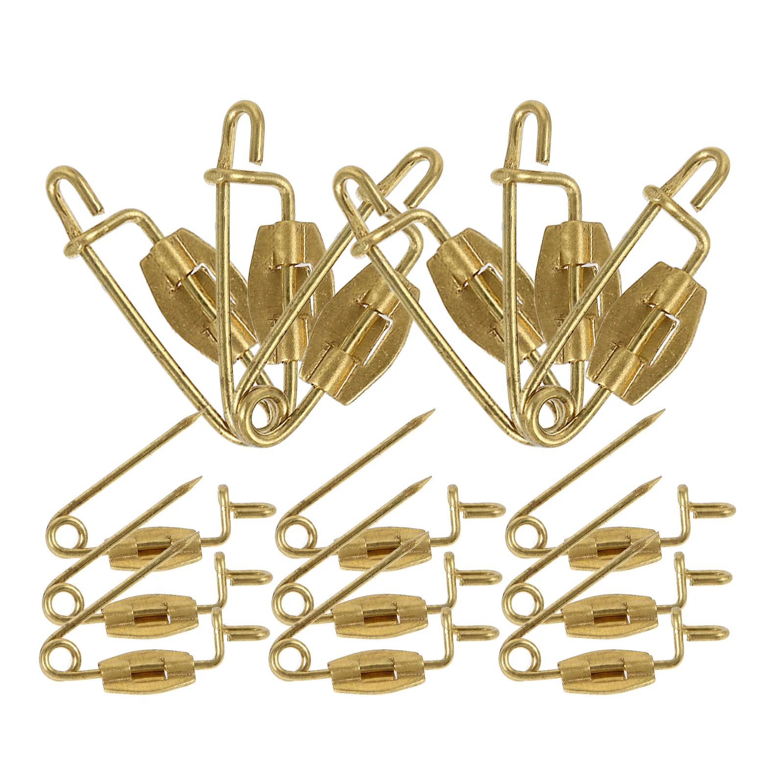 

50Pcs P-Shaped Safety Pins Metal Base Pins Strong Reliable for Badge Crafting Sewing Clothes Badge Pin for Crafting