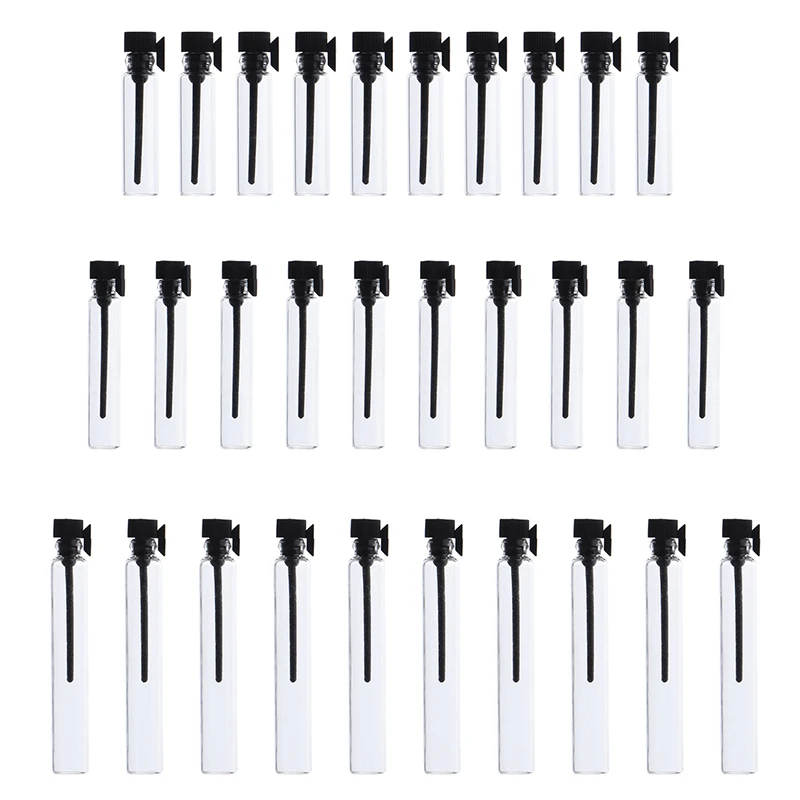 Flacone per campioni di profumo in vetro Mini da 10 pezzi flacone vuoto per provette di profumo liquido da laboratorio bottiglie riutilizzabili portatili di prova