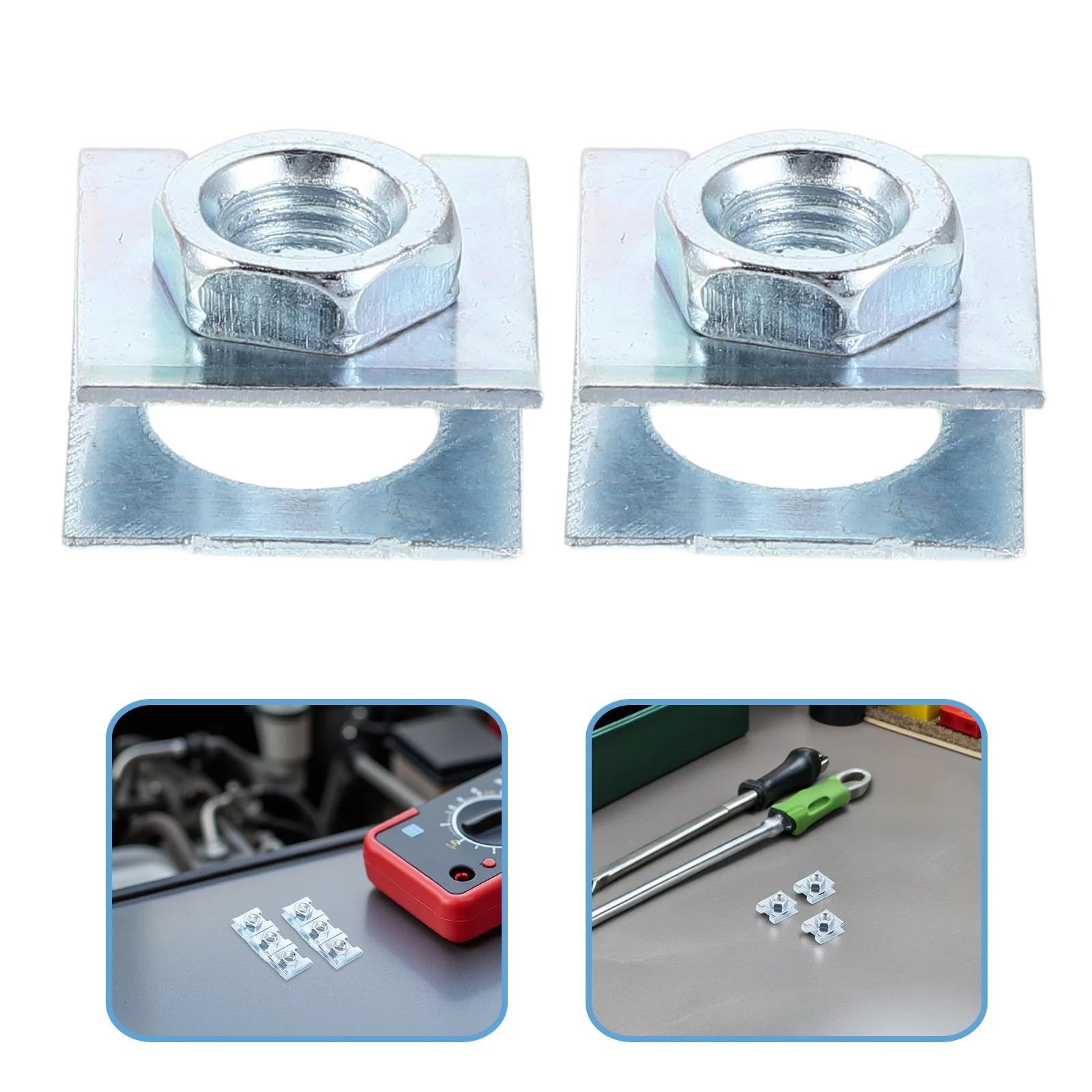 

100pcs License Plate Fixing Clips Nuts Mounting Hardware Universal Car Tag Screws Fast Installation Durable Weather Resistant